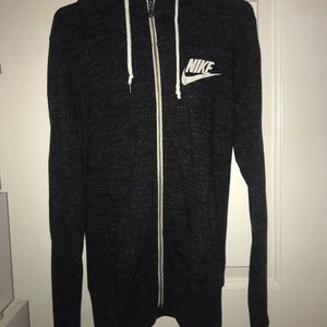 Nike dark gray zip-up hoodie